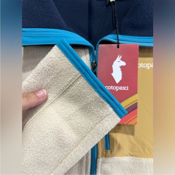 Cotopaxi Women's XL Abrazo Fleece Half-Zip Jacket Maritime Blue Cream NWT Jacket - Picture 5 of 11